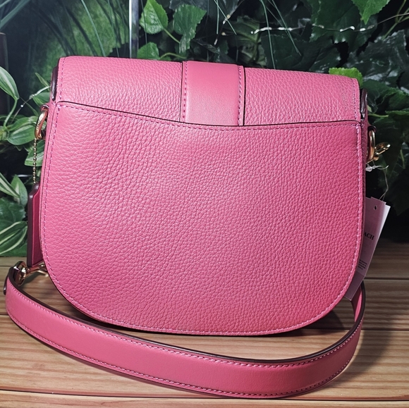 Coach Leather Purse George Saddle Bag Pretty in Pink Coach C3241 ~ NWT - Picture 7 of 16